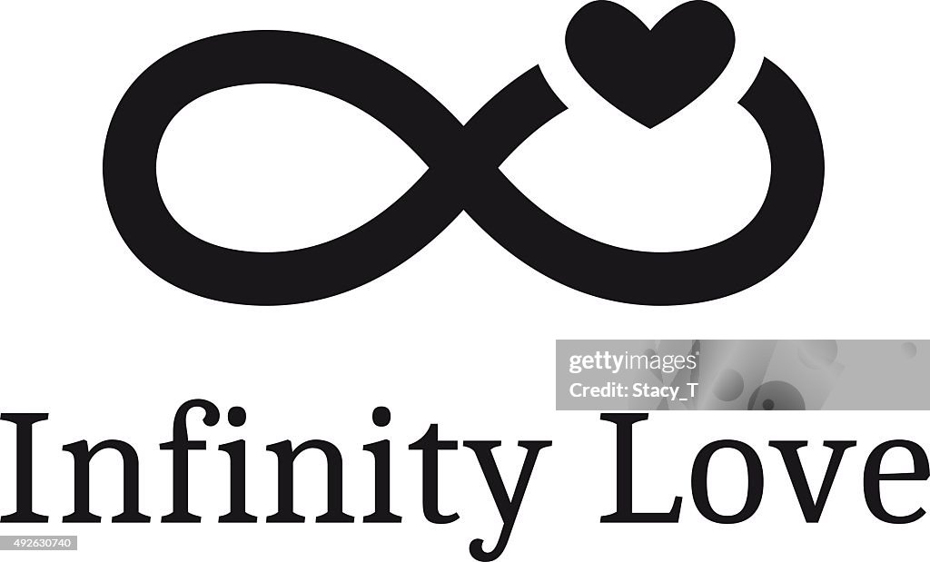 Outline Romatic Infinity Vector Trendy Infinity Sign With Heart Logotype Modern Romantic Logo ...