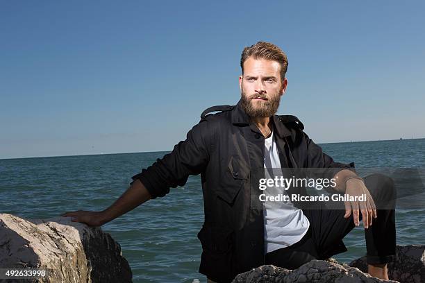 Actor Alessandro Borghi is photographed for Self Assignment on September 8, 2015 in Venice, Italy.