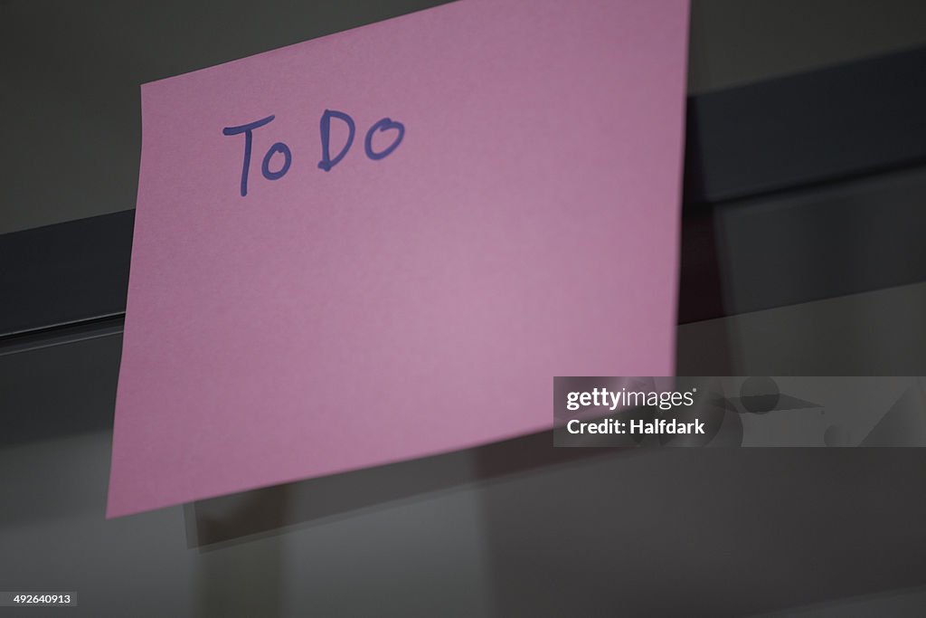 To Do list, close-up