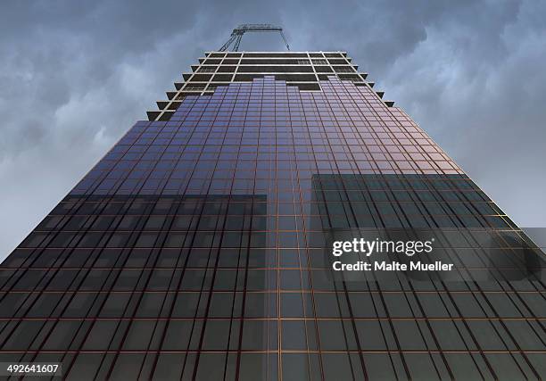 low angle view of skyscraper - ordering stock illustrations