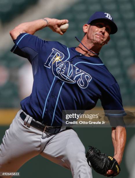 Closing pitcher Grant Balfour of the Tampa Bay Rays pitches against the Seattle Mariners at Safeco Field on May 14, 2014 in Seattle, Washington.