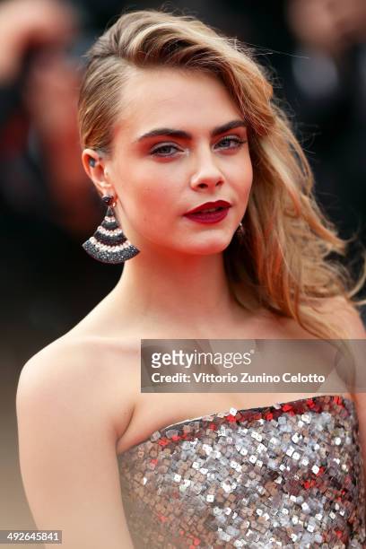Cara Delevingne attends "The Search" premiere during the 67th Annual Cannes Film Festival on May 21, 2014 in Cannes, France.