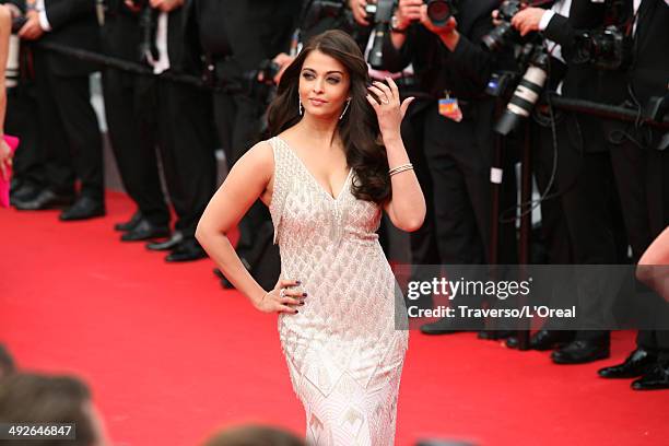 Aishwarya Rai attends "The Search" premiere during the 67th Annual Cannes Film Festival on May 21, 2014 in Cannes, France.