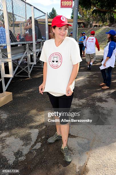 Actress Tracy Reiner attends "A League Of Their Own" Reunion Softball Game hosted by espnW presented by The Bentonville Film Festival on October 14,...