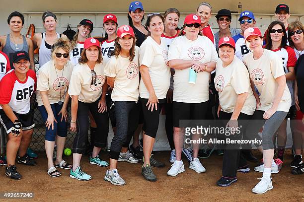 Actors Bitty Schram, Patti Pelton, Anne Ramsay, Tracy Reiner, Penny Marshal, Megan Cavanagh and Ann Cusack attends "A League Of Their Own" Reunion...