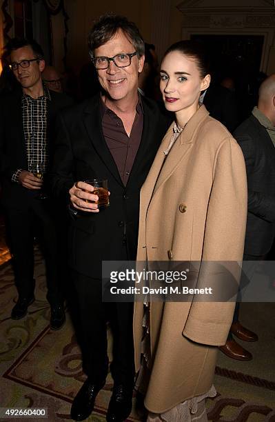 Director Todd Haynes and actress Rooney Mara attend The Academy Of Motion Pictures Arts & Sciences new members reception hosted by Ambassador Matthew...