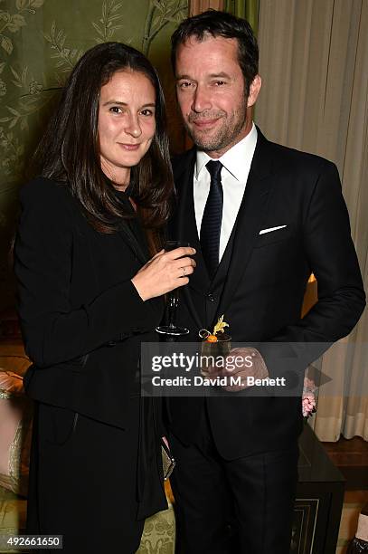 Actor James Purefoy and Jessica Adams attend The Academy Of Motion Pictures Arts & Sciences new members reception hosted by Ambassador Matthew Barzun...