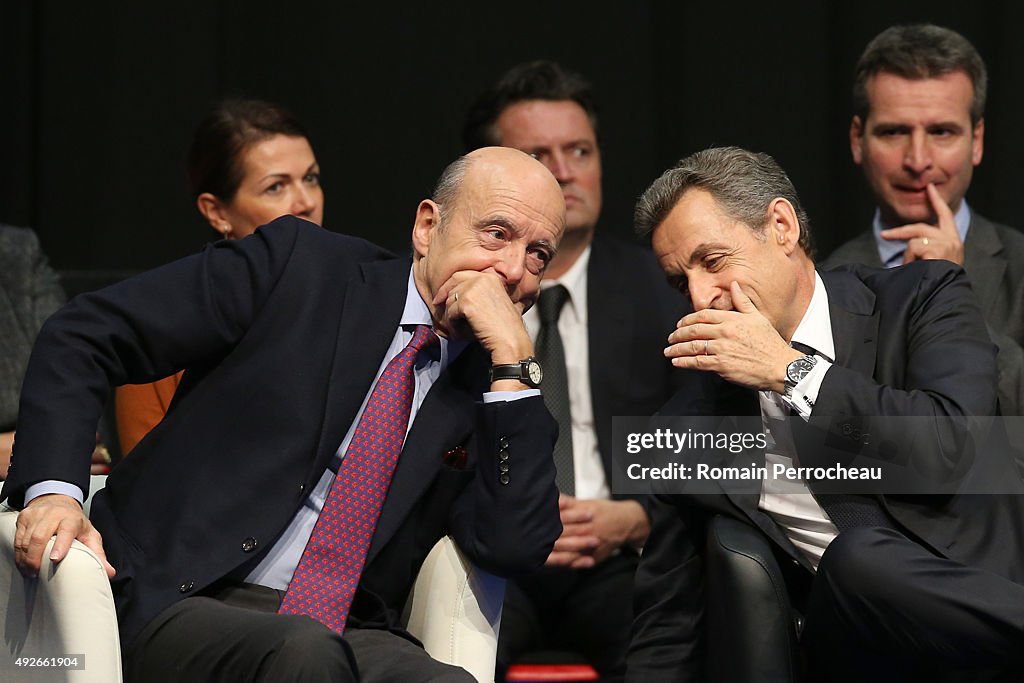 French right-wing Party 'Les Republicains' Gives A Campaign Meeting For The Regional Elections In Limoges