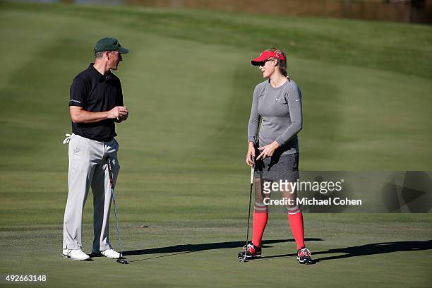 Amanda Blumenherst during the Berenberg Gary Player Invitational Pro-Am held at GlenArbor Golf Club on October 12, 2015 in Bedford Hills, New York.