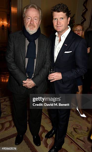 Director Ridley Scott and Ambassador Matthew Barzun attend The Academy Of Motion Pictures Arts & Sciences new members reception hosted by Ambassador...