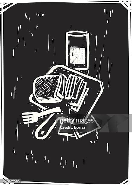 pork belly - brunch background stock illustrations