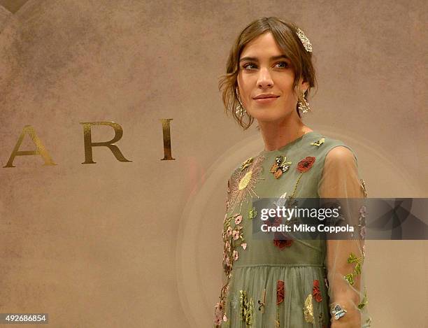 Actress Alexa Chung attends the BVLGARI & ROME: Eternal Inspiration Opening Night on October 14, 2015 in New York City.