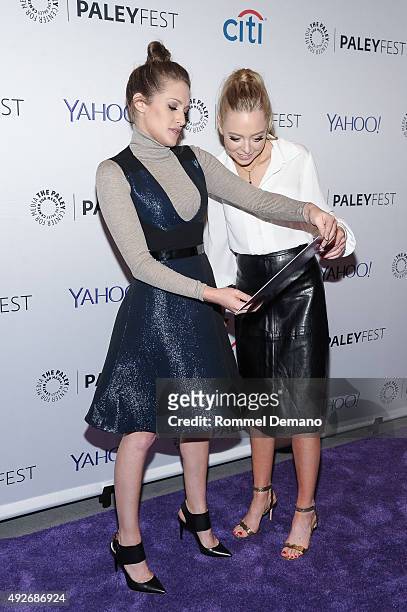 Carly Chaikin and Portia Doubleday attend PaleyFest New York 2015 - "Mr. Robot" at The Paley Center for Media on October 14, 2015 in New York City.