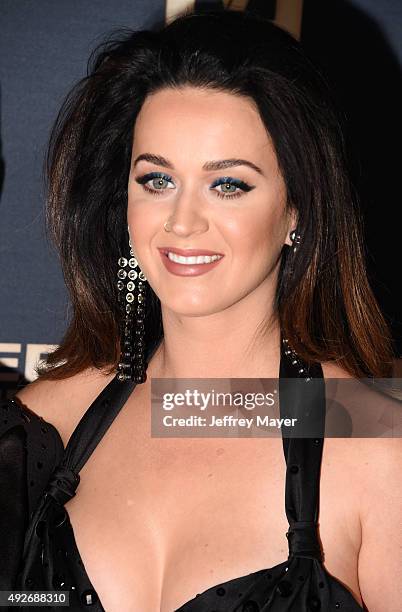 Singer Katy Perry arrives at the Premiere Of The Vladar Company's 'Jeremy Scott: The People's Designer' at TCL Chinese 6 Theatres on September 8,...