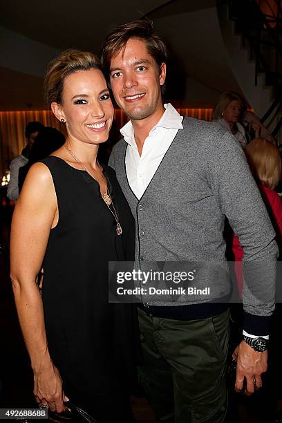 Kim Heinzelmann and Sebastian Orth attend the Thomas Sabo grand flagship store opening on October 14, 2015 in Munich, Germany.