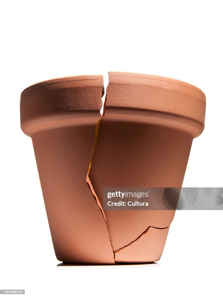 Broken flower pot