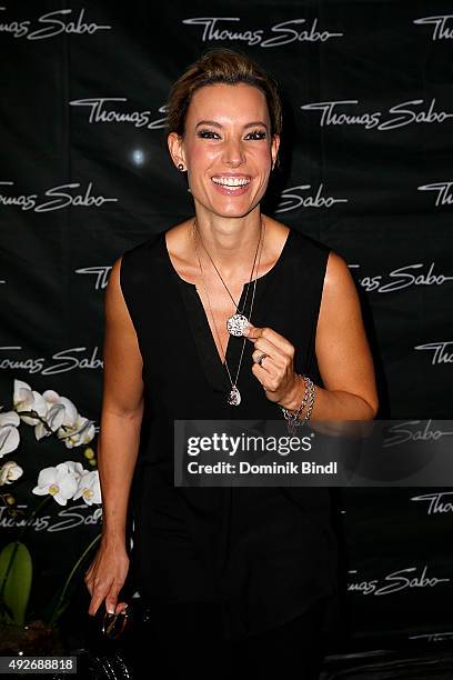 Kim Heinzelmann attends the Thomas Sabo grand flagship store opening on October 14, 2015 in Munich, Germany.