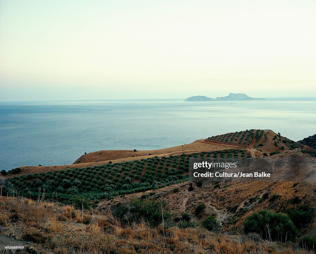 Islands of Paximadia seen from Crete, Greece