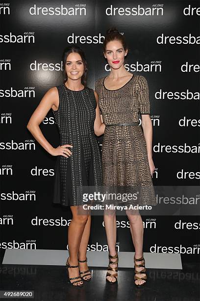 Author Katie Lee and model Hilary Rhoda attend the Dressbarn Fall 2015 Campaign Launch at Spring Studios on October 14, 2015 in New York City.