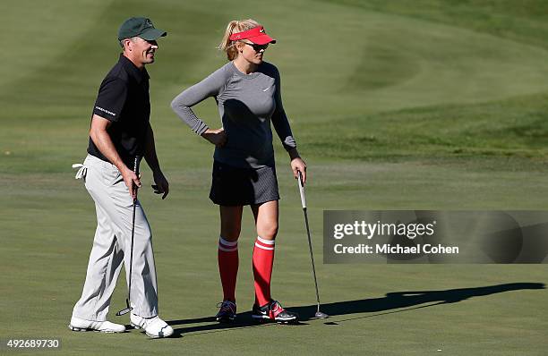 Amanda Blumenherst during the Berenberg Gary Player Invitational Pro-Am held at GlenArbor Golf Club on October 12, 2015 in Bedford Hills, New York.