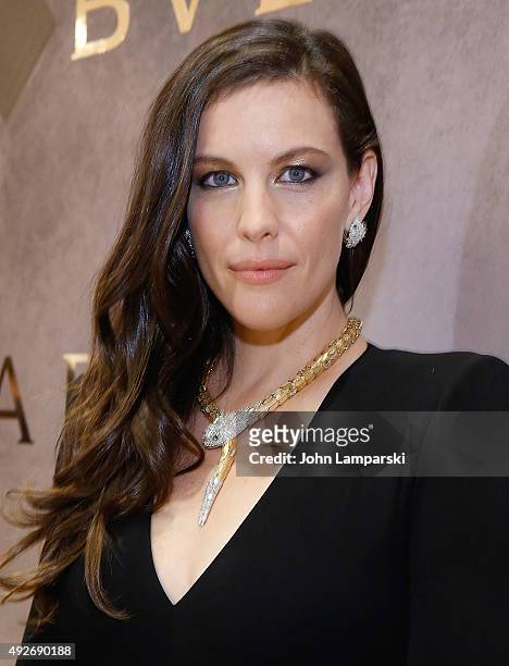 Liv Tyler attends Bvlgari and Rome: Eternal Inspiration opening night at Bulgari Fifth Avenue on October 14, 2015 in New York City.