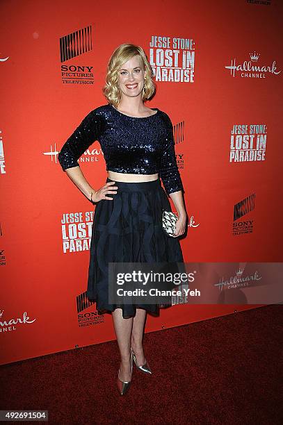 Abigail Hawk attends "Jesse Stone: Lost In Paradise" New York premiere at Roxy Hotel on October 14, 2015 in New York City.