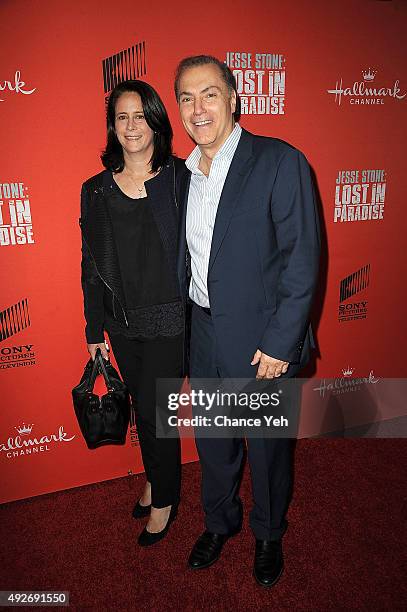 Dr. Michelle Lee Widlitz and Al Sapienza attend "Jesse Stone: Lost In Paradise" New York premiere at Roxy Hotel on October 14, 2015 in New York City.