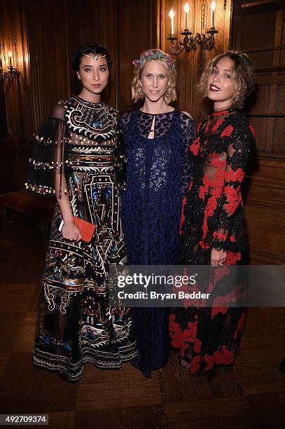Lily Kwong, Indre Rockefeller and Cleo Wade attend the BVLGARI & ROME: Eternal Inspiration Opening Night on October 14, 2015 in New York City.
