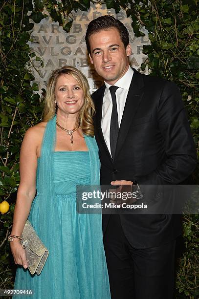 Fiona Paltridge and Daniel Paltridge attend the BVLGARI & ROME: Eternal Inspiration Opening Night on October 14, 2015 in New York City.