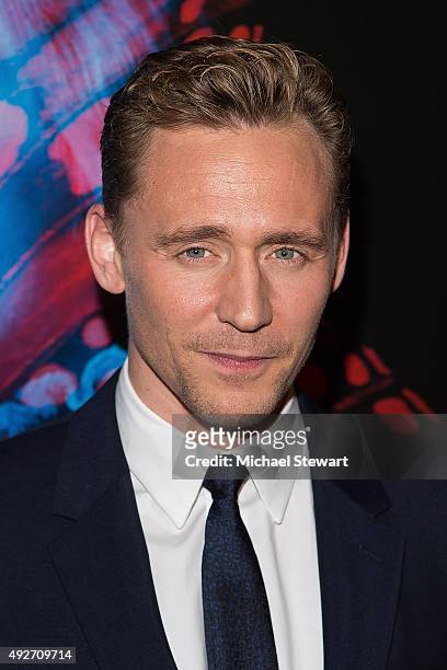 Actor Tom Hiddleston attends the "Crimson Peak" New York premiere at AMC Loews Lincoln Square on October 14, 2015 in New York City.