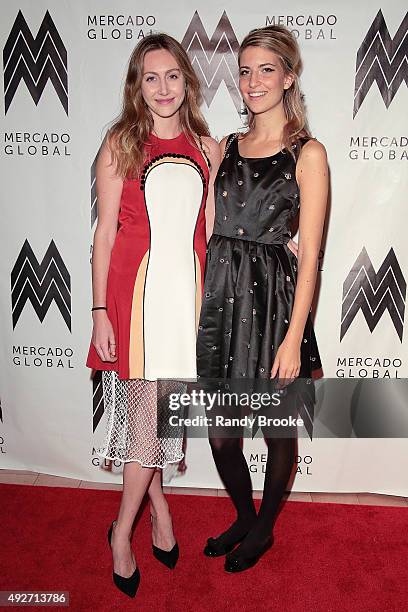 Willow Lindley and Rebecca Fourteau attend the 2015 Mercado Global Fashion Forward Gala at The Bowery Hotel on October 14, 2015 in New York City.