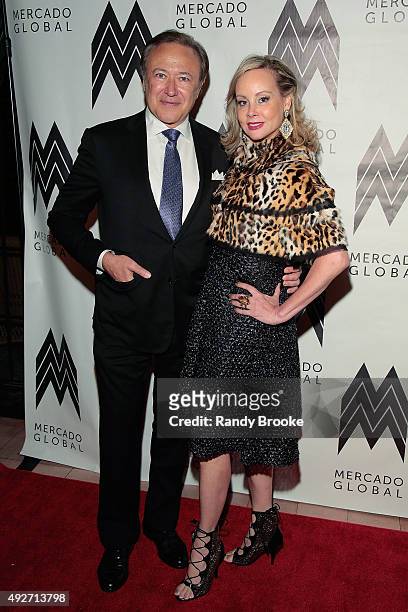 Valentin and Yaz Hernandez attend the 2015 Mercado Global Fashion Forward Gala at The Bowery Hotel on October 14, 2015 in New York City.