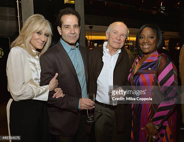 Judith Light, Tony Shalhoub, Terrence McNally and LaTanya Richardson Jackson attend the 2014 Tony Nominees' Luncheon at the Paramount Hotel's Diamond...