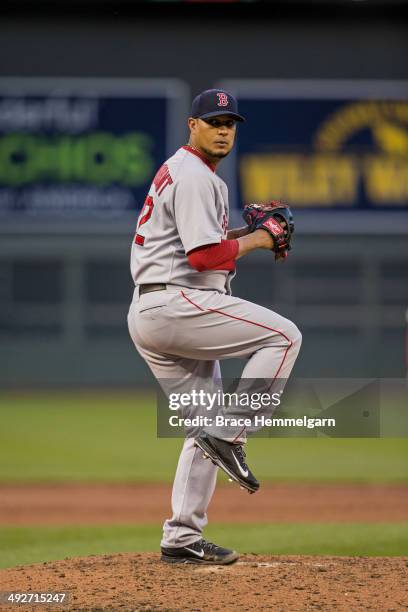 Felix Doubront of the Boston Red Sox pitches against the Minnesota Twins on May 14, 2014 at Target Field in Minneapolis, Minnesota. The Red Sox...