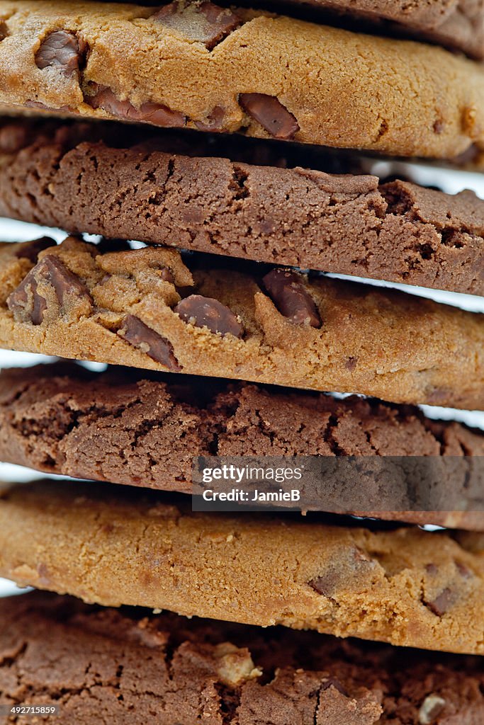 Pila de galletas con pedacitos de Chocolate