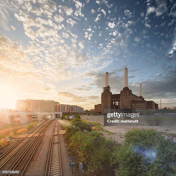 battersea power station, london, england, uk - battersea power station stockfoto's en -beelden