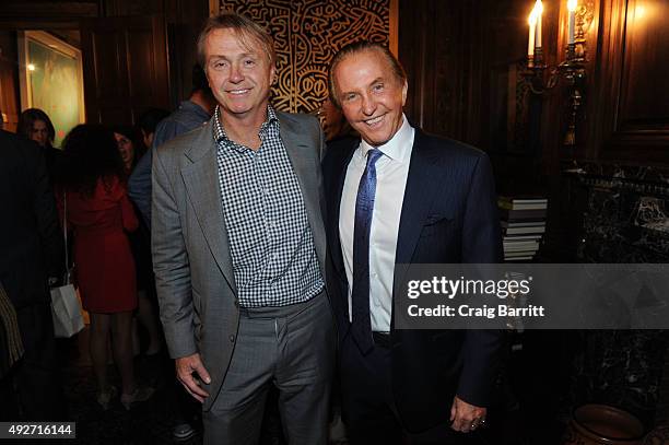 Wes Edens and Geoffrey Kent attend Geoffrey Kent's book launch celebrating: "Safari: A Memoir Of A Worldwide Travel Pioneer" on October 14, 2015 in...