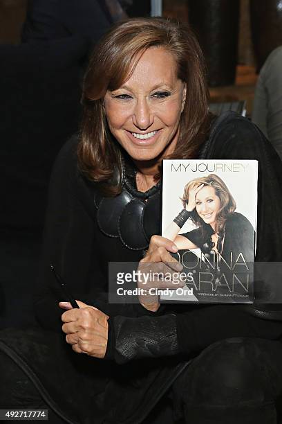 Fashion designer Donna Karan attends Donna Karan's "My Journey" Book Release Party at Urban Zen on October 14, 2015 in New York City.