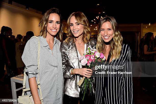 Telelvision host Louise Roe, designer Anine Bing and Renee Bargh attend the Anine Bing Celebrates Los Angeles Flagship Opening at Anine Bing Boutique...