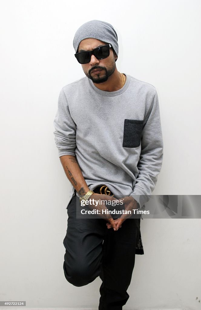 Bohemian Indian Rapper Punjabi Rapper Bohemia poses during an exclusive interview with HT ...