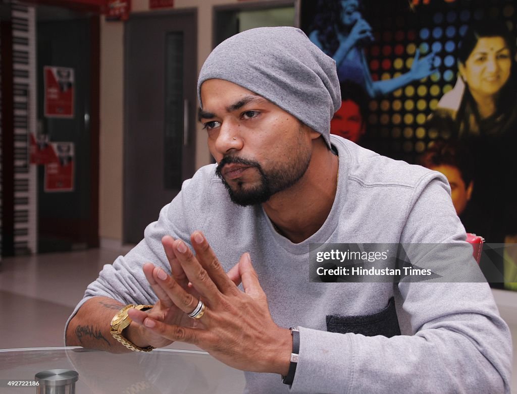 Bohemian Indian Rapper Punjabi Rapper Bohemia poses during an exclusive interview with HT ...