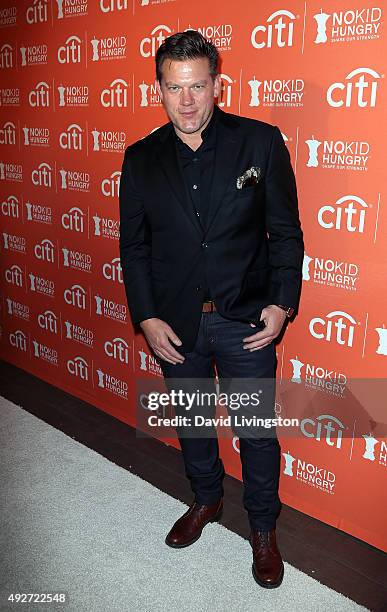 Chef Tyler Florence attends the No Kid Hungry Benefit Dinner at Four Seasons Hotel Los Angeles at Beverly Hills on October 14, 2015 in Los Angeles,...