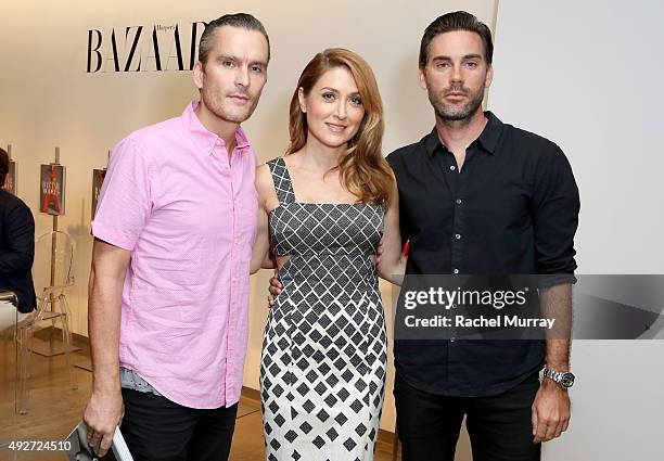 Host Balthazar Getty, actors Sasha Alexander, and Drew Fuller attend Saks Fifth Avenue presents 'Harper's BAZAAR Models' with author Derek Blasberg...