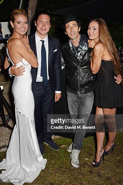 Heidi Klum, Vito Schnabel, Adrien Brody and Lara Leito attend the welcome party for Puerto Azul Experience Night at Villa St George on May 21, 2014...