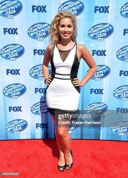 Singer Haley Reinhart attends Fox's "American Idol" XIII Finale at Nokia Theatre L.A. Live on May 21, 2014 in Los Angeles, California.