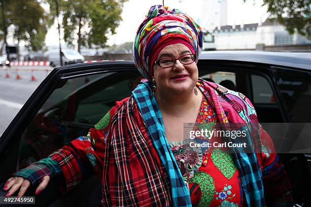 Kids Company founder Camila Batmanghelidjh arrives to attend a select committee hearing at Portcullis House on October 15, 2015 in London, England....