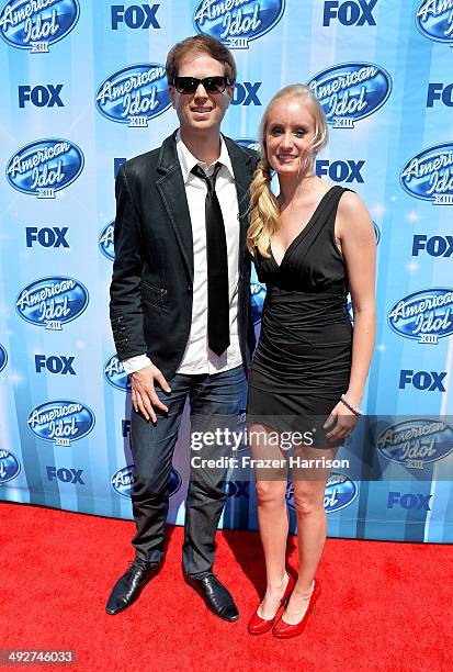 Singer Scott MacIntyre and Christina MacIntyre attend Fox's "American Idol" XIII Finale at Nokia Theatre L.A. Live on May 21, 2014 in Los Angeles,...