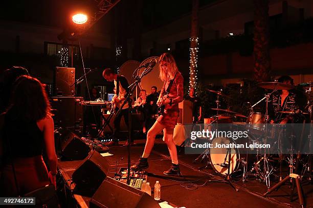 Wolf Alice performs at the Flaunt Magazine And AG Celebrate The LA launch Of The CALIFUK Issue At The Hollywood Roosevelt at Hollywood Roosevelt...