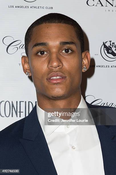Los Angeles Laker Jordan Clarkson attends the Los Angeles Confidential Magazine's Men's Issue Event at The Los Angeles Athletic Club on October 14,...