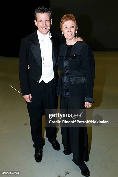 Musical Direction of the show Philippe Jordan and Dance Director of the 'Opera de Paris' Brigitte Lefevre attend the AROP Charity Gala. Held at Opera...